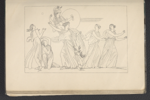 Ein Buchumschlag mit einer leuchtenden Illustration einer Gruppe von Frauen, die in harmonischen, synchronen Posen tanzen.