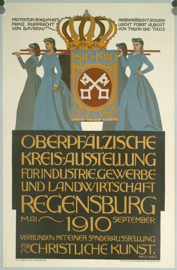 Plakat zur Deutschen Revolution von 1910, das eine Gruppe von Menschen und eine Krone mit Text zeigt.