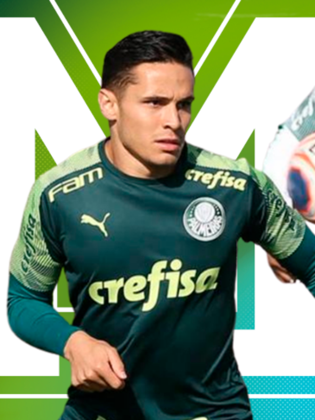 Ein Mann in einem grün-weißen Trikot mit der Nummer 19 läuft mit einem Fußball, sieht konzentriert und entschlossen aus, mit dem Text "Match Attax Champions League 2019/20" unten.