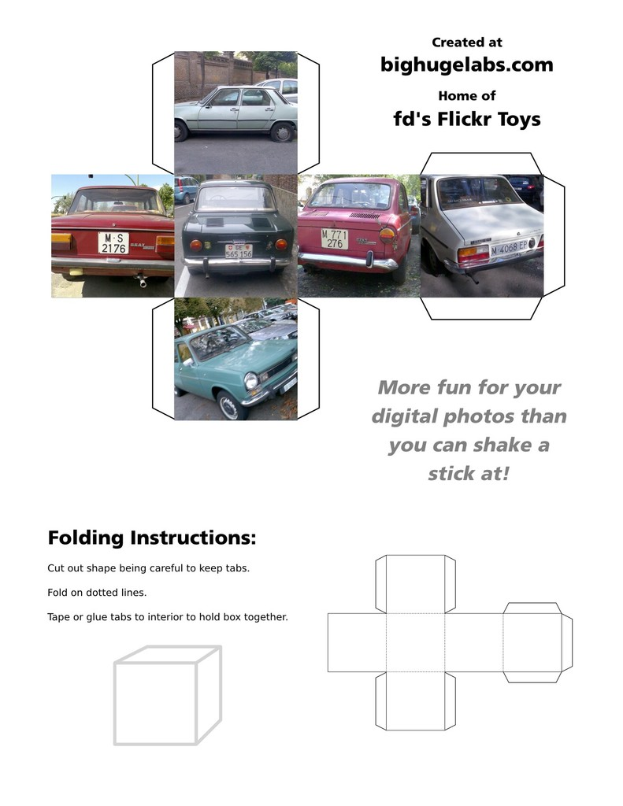 Ein Präsentationsschirm mit Fahrzeugen auf einer Straße und Text darauf.