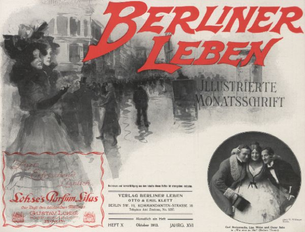 Ein nostalgischer deutscher Filmplakat für "Berliner Leben", das eine Gruppe von Menschen vor einem Gebäude zeigt, auf dem der Filmtitel deutlich zu sehen ist.
