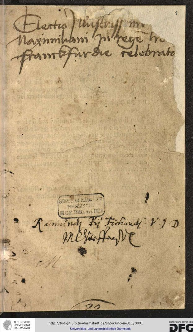 Alter deutscher Regierungsbrief an den Präsidenten der Vereinigten Staaten mit handgeschriebener Textstelle und sichtbaren Wasserzeichen.