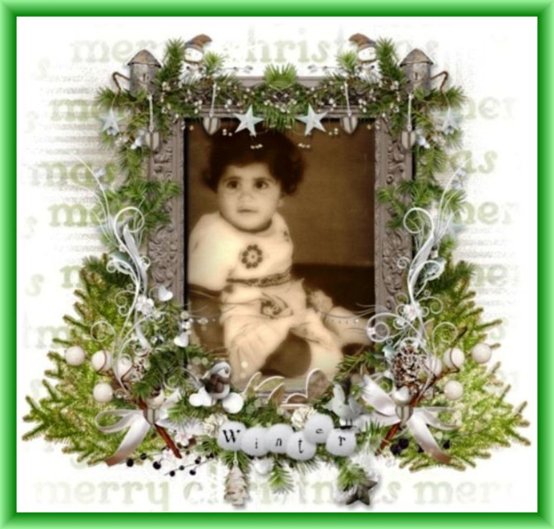 Ein Foto mit einem Bild eines Kindes.