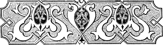 Ein schwarz-weißes Kunst-Nouveau-Gebilde mit einem komplexen, verzierten Design aus verschiedenen Formen und Mustern.